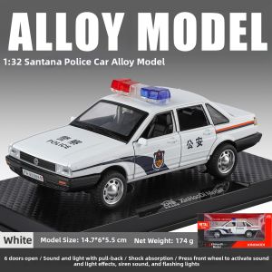 CHEZHI | Realistic Alloy Sound and Light Police Car Model