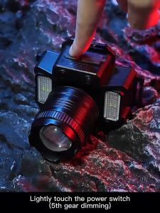 Headlamp Flashlight Usb Rechargeable Headlamp Waterproof Original LED Headlamp XPE + COB Multifunctional Flashlight Outdoor Lighting Portable Comfortable High Brightness Head Torch Head Lamp