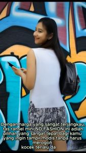 Tas Ransel Serbaguna Wanita / Tas Gendong Kulit Sintetis Multifungsi Style Korea