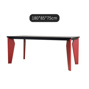French Vintage Style Rectangular Solid Wood Dining Table Home Use Modern Simple Book Desk Dining Table Chair Combination