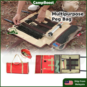 CampBoost Camping Multipurpose Tent Peg Bag Tote Bag Nail Stake Storage Bag Holder Large Pancang Khemah Bag Paku Khemah