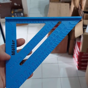 MOLLAR PSR7 SPEED SQUARE 7" mistar Rafter segitiga penggaris table saw ERGOCAST BLUE 7 inch