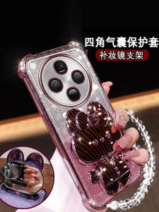 เคสโทรศัพท์ OPPO FindX8 แบบใหม่ 5G พร้อมขาตั้งกระจก ป้องกันรอยขีดข่วน ป้องกันการตกหล่น ฝุ่นสีสะท้อนแสง ป้องกันเลนส์เต็มจอ