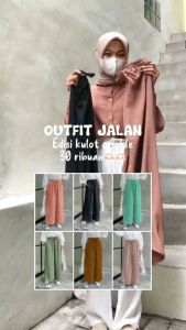 Celana Kulot Polos Crinkle: Model & Warna Viral