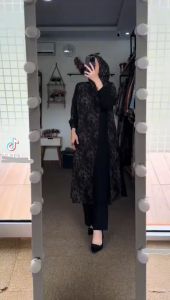 .. promo Tunik Set Gratis Hijab Wanita Muslimah Terlaris Bahan Cringkle Mix Ceruty Adem Busui Frendly Kekinian Tama Melati Aisyah Safira