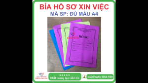 [SALE ] COMBO 50 BìA HỒ SƠ ĐỦ MÀU A4 Đựng Và Lưu trữ hồ sơ giấy tờ A4