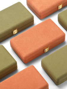 Elegant Jewelry Storage Box Ring Necklace Bracelet Case Superficial Metal Buckle Luxury Pouch for Wedding And Anniversary