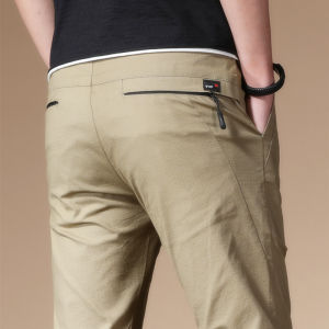 Quần Dài Nam Cotton Nguyên Chất Ống Đứng Mỏng Thời Trang Mùa Hè Quần Dài Thường Ngày Cạp Vừa Chất Liệu Cotton Pha Nylon Co Giãn