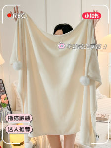 Double-Sided Milk Velvet Blanket Coral Velvet Office Nap Blanket Sofa Cover Blanket Universal Four Seasons Air Conditioner