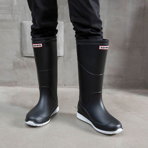 Giày Đi Mưa Nam Cao Đến Đầu Gối Mùa Xuân Thu Chống Trượt Chống Mài Mòn Ngoài Trời Giày Cao Su Chống Thấm Nước