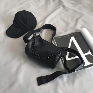 Túi Đeo Chéo Nam Thời Trang Túi Đeo Vai Đơn Túi Tròn Đơn Giản Đa Năng Túi Du Lịch Thường Ngày PU Mềm Màu Trơn Túi Đeo Vai