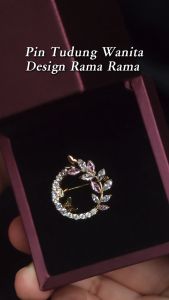 Sv Premium Pin Tudung Wanita Design Rama Rama Daun Kerongsang Tudung Shawl Bawal Butterfly Leaf Hijab Pin With Gift Box