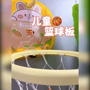 【S.mart】2in1 Childrens foldable basketball backboard electronic scoring indoor dunk toy