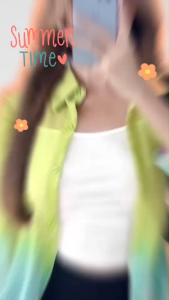 TW21661 Set 2 ชิ้น เสื้อเชิ้ตทูโทน แขนตุ๊กตา + เสื้อสายเดี่ยว ..