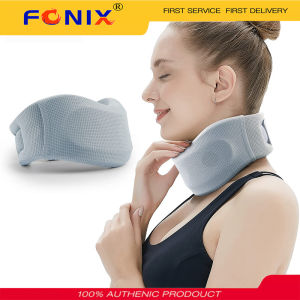FONIX หมอนสำหรับเดินทางรั้งคอสำหรับอาการปวดคอและการสนับสนุนระบายอากาศได้ดีและสวมสบายปากมดลูกฟองน้ำนุ่มปลอกคอปากมดลูกสำหรับผู้หญิงและผู้ชาย
