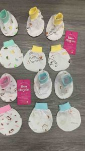 Mintuu Bao Tay Bao Chân Bé Sơ Sinh 0-3 Tháng Chất Vải Cotton 100% Mềm Mại Họa Tiết Thú Cưng Set