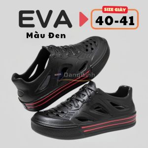 Giày Nhựa Lỗ Nam Nữ Thoáng Khí Đi Mưa Đi Biển Chất Liệu Eva Mềm Êm Siêu Nhẹ Không Thấm Nước