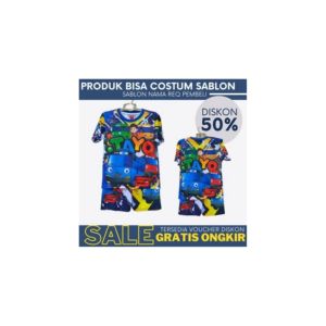 COD/setelan baju bus anak laki-laki baju tayo baju anak laki costum nama