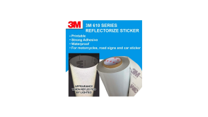 3M 610 SERIES REFLECTIVE - WHITE SILVER RED YELLOW BLUE - 4ft x 3ft per order