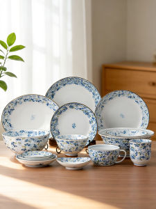 Mino Yaki | Underglaze Blue Porcelain Dishware