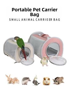 Portable Bird Bag Outdoors Hamster Carrying Bag Guinea Pig Parrot Four Seasons Breathable Crossbody Handbag Uoopet