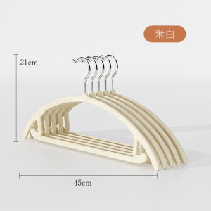 Anti-slip Seamless Organizer Velvet Clothes Hanger Half-circle