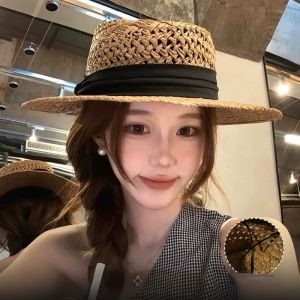 Cgediao | Mũ Rơm Dệt Tay Phong Cách Pháp