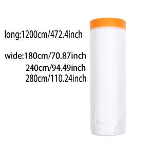Pre Taped Masking Film Painters Plastic Sheeting Film Tape Car Paint Masking Film Automotive Painting Covering Furniture Tapes
