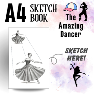 A4 Sketch Book for stress relief art lovers beginners sketch the amazing dancer anyone sketch