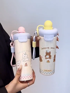 Tumbler Sweet Tale 650ml Stainless SUS 316 / Tumbler Viral / Tumbler Free Sedotan Gantungan J2381