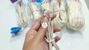 Kabe Line Telepon Rumah plus Jack RJ11 RJ 11 Siap Pakai 2m 10m 15m 20m 25m 30m meter