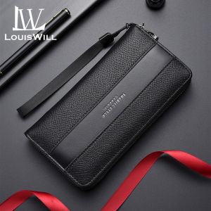 LouisWill Mens Long Wallet PU Long Wallet Multi-Functional Wallet Large Capacity Purse Multi-Card Position ID Credit Cards Holders Coin Pouch PU Leather Coin Bag Business Wallets
