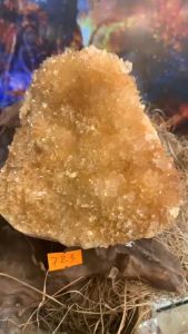 Bông hoa đá Thạch Anh vàng Citrine tự nhiên pha lê tinh thể quý hiếm năng lượng vũ trụ cực cao 723