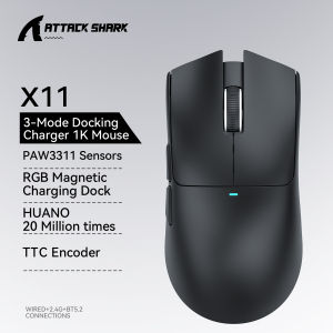 ATTACK SHARK X11 Gaming Mouse  and X11 SE Wireless Mouse 22000 DPIPAW3311 SensorBT/2.4G/Wired59g Lightweight2000W Clicks