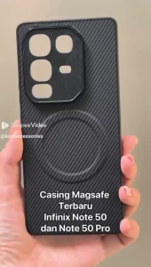 Case INFINIX NOTE 50 4G / 50 PRO 4G Soft Case Carbon Fiber Pattern Magnetic Wireless Charger Silikon HP