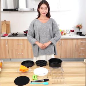 6/7/8inchAir Fryer Baking Mould Non-Stick Baking Basket Round for Oven AirFryer Baking Roasting Kitchen Accessories Dropshipping