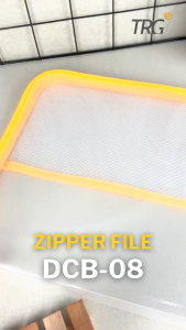 TRG Map Plastik Jala Resleting F4 Zipper School Office Bag File DCB-08 - Tas Dokumen Kertas Alat Tulis Kantor Sekolah Jaring Sleting Folio TRG