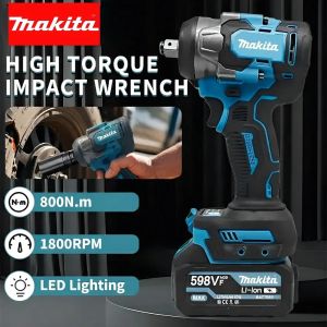 Makita | Makita 18V 800Nm Brushless Cordless Impact Wrench 1/2" Drive High Torque Electric Tool for Auto Repair & Maintenance