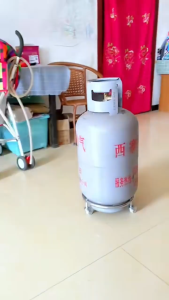 Metallogy Heavy Duty Thick 4 Wheel Heavy Stainless Steel Gas Tank Roller Free Rust /Steel Gas Stand / Nylon Gas Roller Base