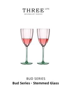 Tall Elegant Petal-shaped Wine Glass Set
