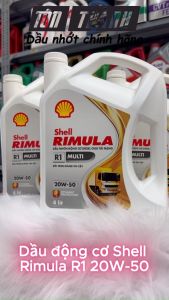 [ Hàng Chính Hãng ] Dầu Nhớt SHELL RIMULA R1 20w50 (4Lít) Dầu Nhớt 4 Lít Cho Xe Máy Dầu Nhớt Hiệu Suất Cao 20W50 - Lazada
