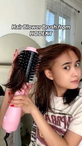 KEMEI Hot Air Brush Comb Dryer Hair Curler Hot Cool Air Curling Iron 2 In 1 Multipurpose Hair Straightener Hot Air Brush Hair Dryer and Volumizer