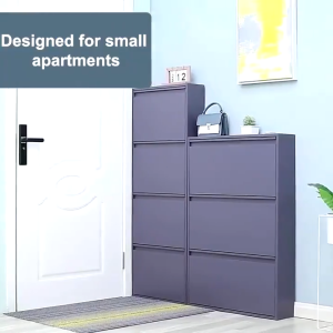 Shoe Cabinet Wall Mounted Metal Shoe Rack Cabinet With Cover Slim Cabinet