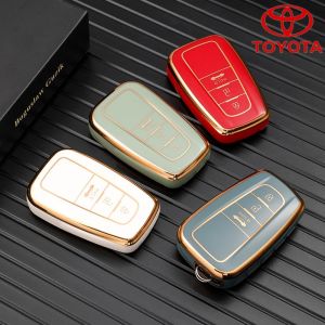Toyota 2/3/4 ปุ ่ มTPUกุญแจรถรีโมทสําหรับToyota Camry/RAV4/C-HR/Corolla/Prius/Prado/Altis/Corolla Cross Key Coverอุปกรณ ์ เสริม