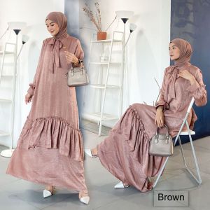 Santorini Dress Gamis Polos Terbaru