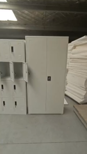 Lightning Lock File Cabinet Iron Steel Multi-Tier Storage Office Archive Document 2 Door Cabinet