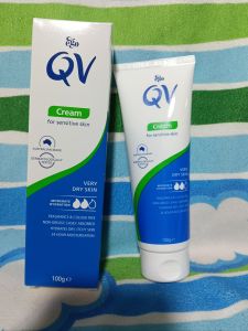 QV Cream for Sensitive Skin & Very Dry Skin moisturized & Fragrance & Colour-free Non Greasy Easy Absorbed Hydrate Dry - 100g tube ExpFeb2030