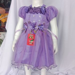 Gaun princes flower 1-2 tahun