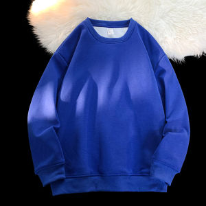 American High Street Suede Long Sleeve Sweatshirt Men Summer Trendy Heavyweight Loose round Neck Base Shirt Casual Youth Pop