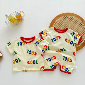 Baby Summer Romper Thin Short Sleeve Cartoon T-Shirt Half Sleeve Top for Boys And Girls Childrens Clothing Infant Clothes